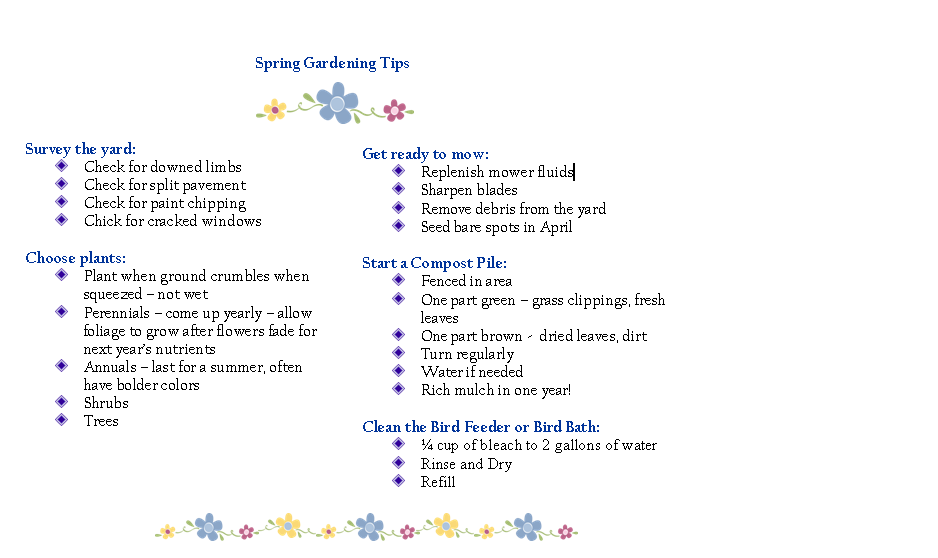 Spring Gardening Tips 2