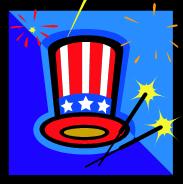 uncle sam and fireworks